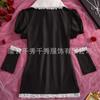 Verano Nuevo Estilo Coreano Estilo Suave Top con Cuello Marino Vestido de Mujer Adelgazante de Cintura Alta Pequeño Comercio Exterior Transfronterizo