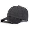 2024 nueva gorra de béisbol americana lavada de placa ligera para hombre y mujer gorra de copa blanda vieja suministro de fabricantes