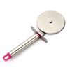 Faca de Roda para Pizza em Aço Inoxidável Aprovada pela Fábrica com Cabo Preto, Faca para Queijo de Roda Única, Ferramenta para Assar Pizza, Modelo Mais Vendido