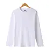 Camiseta de Algodão Puro de Peso Pesado 260g com Manga Longa para Homens e Mulheres Cor Lisa Solta Casual Camada Base Engrossada e Impermeável Pode Ser Usada por Fora Roupas de Outono
