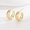 Pendientes Martillo Tipo C Pendientes Ondas de Agua Minimalistas Simples Sentido de Alta Gama Aro de Oreja Delicado Pendientes de Moda Versátiles