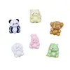 Mini animal pequeño de dibujos animados oso panda pequeño accesorios de pegamento de crema material para funda de teléfono diy pasador parche al por mayor