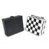 Caja de herramientas de aleación de aluminio ABS totalmente negra, caja de almacenamiento para embalaje de ajedrez, herramienta, instrumento, caja de almacenamiento a prueba de golpes