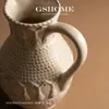 Vaso bule vintage estilo wabi-sabi, ornamento de cerâmica de arte de nicho para sala de estar, decoração retrô, arranjo de flores secas, armazenamento de água