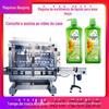 Linha de Enchimento Automático de Detergente Equipamento de Enchimento Linear Multicabeças Máquina de Enchimento com Bico para Detergente