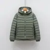 Chaqueta de plumón para pareja Pinghu Chixin 90% plumón, nuevo estándar nacional, unisex, con capucha, corta, cálida, abrigo casual