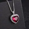 Xiaohongshu Kuaishou Douyin Influenciador Live Colar Banhado a Prata Pedra de Alto Carbono Diamante Quadrado Gota Pera Formato Pingente Feminino Atacado