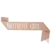 Lentejuelas Brillantes Birthdaygirqueen Reina Cinta Ceremonial Decoración Fotográfica Fiesta de Cumpleaños Correa para el Hombro en Stock