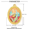 Jardim Francês Monet Pingente DIY de Aço Inoxidável para Mulheres Sorte Estrela de Cinco Pontas Dado Colar Titânio Aço Joia Pingente