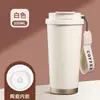 Taza de café de lirio de los valles de color intenso para mujer, termo de acero inoxidable 316, portátil para coche, taza de gran capacidad, taza de regalo