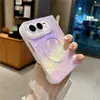 Funda magnética para teléfono con pantalla plegable iPhone Duo, Carcasa con patrón de bloqueo de color Apple de 18 colores, Cubierta protectora anticaída del eje central