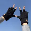Luvas Quentes Masculinas Transfronteiriças para o Inverno, Luvas de Tricô Sem Dedos à Prova de Frio para Estudantes, Em Estoque para Atacado