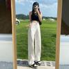 Pantalones vaqueros con letras personalizadas de estilo Hong Kong para hombre, de verano 2024, estilo hip-hop, modernos y de calle.