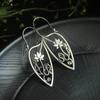 Pendientes de diamantes con diseño antiguo y flor hueca para mujer, elegantes pendientes con temperamento de enredadera de loto, estación independiente, gran oferta.