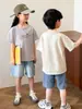 Camiseta de Manga Corta para Niños Niños 2025 Nuevo Verano Algodón Puro Manga Media Niños Grandes Camiseta Básica Camiseta Blanca para Niñas
