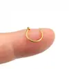 Moda Europea y Americana anillo de labio de acero de titanio anillo de nariz de acero inoxidable anillo de nariz falso de acero de titanio tipo C clavo de nariz joyería para perforación suministro transfronterizo