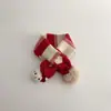 Cachecol Infantil Yipan Série Vermelha de Inverno Cachecol de Ano Novo Aquecedor de Pescoço Quente e Grosso Tecido Tricô Cobertura de Pescoço à Prova de Vento para Bebê