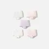 BalaoneBalabala Ropa Interior Infantil Tipo Algodón Calzones Tipo Boxeador para Niñas Pack de Cinco Pantalones Cortos de Cuatro Esquinas para Bebé