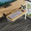 Bandeja para Teclado Debajo del Escritorio Sin Taladro Tablero de Extensión de Escritorio de Oficina Cajón de Almacenamiento para Ratón de Computadora Carril Deslizante Soporte de Clip