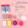 Set de Paquete de Materiales para Jugar y Comida Hecha a Mano para Niños, Taza de Helado de Arcilla Pegamento Crema Postre, Juguetes Educativos