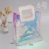 Bolsa de compras PVC laser cor mágica Bolsa transparente TPU bolsa de presente bolsa de gelatina fashion bolsa laser à prova d'água personalizada