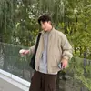 Tendencia de Calle Alta Transfronteriza Chaqueta Corta de Béisbol Ropa Deportiva Casual Color Sólido Moda Versátil Cuello Alto Chaqueta de Pareja