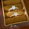Anillo abierto ovalado de zirconita chapado en oro real de 18 quilates, estilo de nicho de alta gama, joyería versátil y elegante de lujo ligero