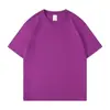 Camisetas de Manga Curta Tamanho Europeu Transfronteiriças com Impressão de Logotipo Personalizado, Algodão Puro, Texto Personalizado de Peça Única, Gola Redonda, Cor Sólida, Roupa de Trabalho, Impressão Gráfica DIY