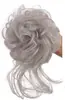 Postizo de Moño Bigote de Dragón, Moño para el Cabello, Postizo de Moño Flor, Diadema con Flecos para Cabello Rizado, Transformación de Estilo para Cabello Corto