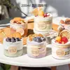 Taza Redonda de Mousse de 200ML Desechable Transparente Taza para Tiramisú Popular Taza para Pudín Taza de Plástico Fabricante en Stock