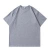 Zhongde 220g 40 Hilos Dobles Camiseta para Hombre Algodón Puro Color Sólido Hombro Caído Cuello Redondo Manga Corta para Hombre Camisa Publicitaria con Logo Impreso