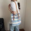 Bolso Tote Tejido de Punto de Gran Capacidad para Mujer 2025 Nuevo Estilo Recortado Hombro Orilla del Mar Ropa de Trabajo Vacaciones Playa Hombro