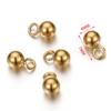 40 bola de acero inoxidable bola sólida colgante cuentas doradas cuentas DIY accesorios de pulsera transfronteriza cuentas espaciadoras