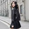 Chaqueta de Piel de Oveja Genuina Haining para Mujer, Estilo Corto, Nuevo Modelo de Tendencia Primavera 2026, Chaqueta de Manga Larga con Cuello Solapa