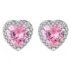 Novo Conjunto Tesouro Cerejeira Pastel Zircônia Rosa Moda Doce Versátil Conjunto de Colar Anel Brincos Decoração