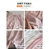 Pantalones de Nueve Puntos con Corte Relajado, Pantalones Falda Casuales Delgados de Lino para Mujer, de Verano, Tiro Alto, Adelgazantes, Transpirables, Pierna Recta Suelta, Largos hasta el Suelo