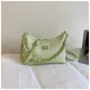 Diseño Único y Elegante para Mujer 2026 Nuevo Estilo Coreano Retro Bolso Cruzado de Hombro con Cadena Bolso de Axila a Cuadros Tipo Dumpling