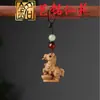 Cadena para Teléfono Llavero Caballo del Zodiaco Sándalo Tallado Artesanal Colgante de Bolsa de Dibujos Animados para Estudiantes para Llevar y Jugar