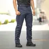 Calças Táticas Masculinas de Corte Justo, Calças de Treinamento Estilo Militar, Resistentes à Água, Duráveis, Multibolsos, Calças de Trabalho para Exterior Primavera/Outono