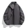 Chaqueta cárdigan de forro polar para mujer, color liso, otoño e invierno, abrigo de forro polar casual y moderno, cálido y transpirable, chaqueta de forro polar con cuello alto para hombre