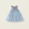 Vestido de Verano 2026 Nuevo Estilo Coreano para Niñas, Rosa con Volantes y Cuello Halter para Bebés, Dulce Vestido de Princesa