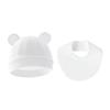 2024 Novo Conjunto de Chapéu de Bebê e Babador para Saliva Chapéu com Capuz de Orelha para Recém-Nascido Babador de Algodão Puro Chapéu Fetal