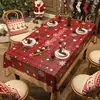 Mantel Temático de Navidad, Mantel Decorativo con Ambiente de Acción de Gracias, Cubre Mantel de Lujo de Gama Alta, Mantel Rojo de Año Nuevo