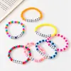 Pulsera de Cuentas Letras Arcoíris Taylor de Venta Caliente Transfronteriza Color Mixto Cuentas Acrílicas para Mujer Venta al por Mayor