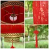 6# Venda Direta Exterior À Prova D'água Estilo Chinês Publicidade Lanternas Vermelhas Grandes Estilo Antigo Decoração de Hotel Lanternas de Melão de Inverno Lanternas de Pele de Ovelha