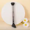 Pincel Contorno Dupla Face Cerdas de Nylon Recomendado por Maquiador com Logo Personalizado, High-End Suprimento Transfronteiriço Europeu e Americano Mini Pincel de Maquiagem