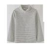 Camiseta Térmica Base para Niñas, Temporada de Otoño, Cuello Medio, Engrosada, Tejido Cepillado, Estilo Nuevo de Primavera, Moda Coreana, Elegante Camiseta Térmica Rayada