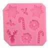 Muleta de Navidad ciervo copo de nieve caramelo molde para pastel molde para pastel herramientas para caramelo cocina DIY horneado H2797