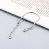 Pulsera ajustable de cadena de hueso de serpiente de 3 mm con cierre de langosta, chapada en K blanca, accesorios de joyería DIY adecuados para cuentas de agujero grande