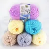 5 Ovillos de Hilo de Algodón Leche al por Mayor Hilo de Grosor Medio Kit de Materiales para Tejer Crochet Muñeca Ramo Manta Hecho a Mano DIY